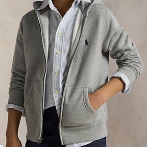Polo by Ralph Lauren Gray Fleece Hooded Sweatshirt